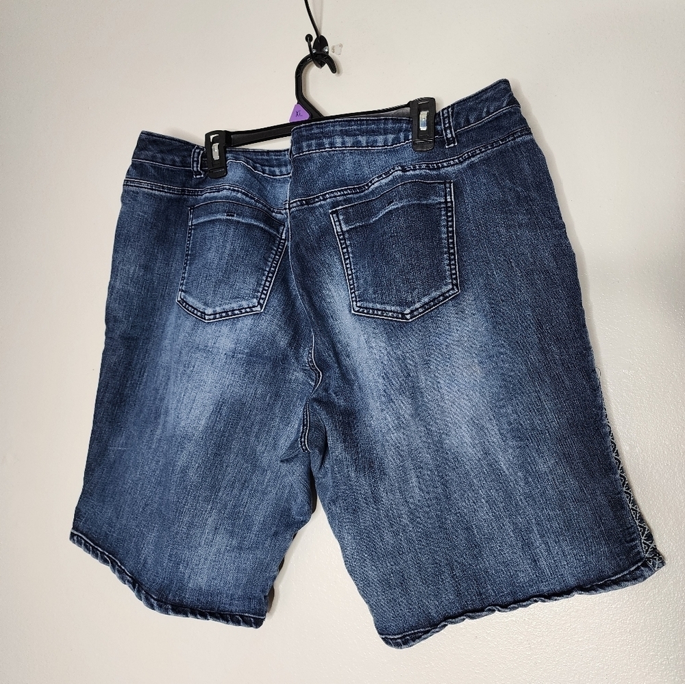 OSO Casual Stylish Blue Denim Shorts Plus Size Summer Jean - Picture 5 of 8